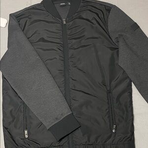 Boss Black and Gray Bomber Jacket
